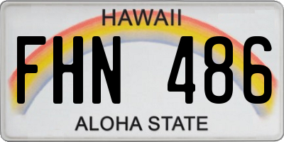 HI license plate FHN486