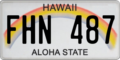 HI license plate FHN487