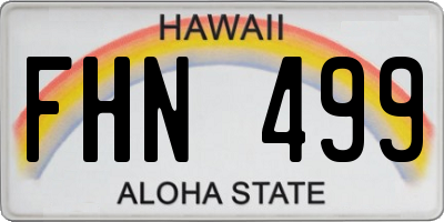 HI license plate FHN499