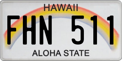 HI license plate FHN511
