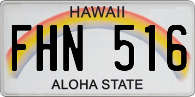 HI license plate FHN516
