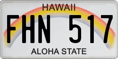 HI license plate FHN517