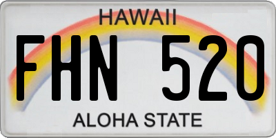 HI license plate FHN520