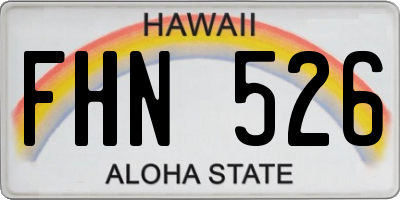 HI license plate FHN526