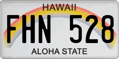 HI license plate FHN528