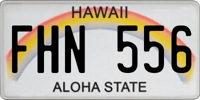 HI license plate FHN556