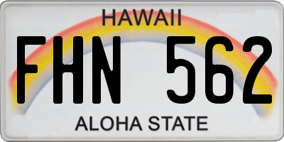 HI license plate FHN562