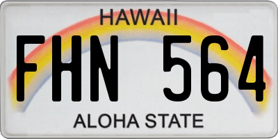 HI license plate FHN564
