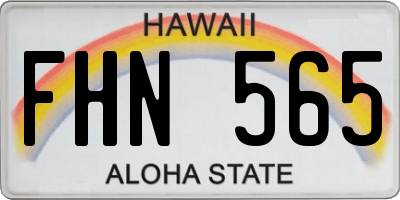 HI license plate FHN565