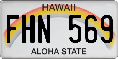 HI license plate FHN569