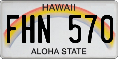 HI license plate FHN570