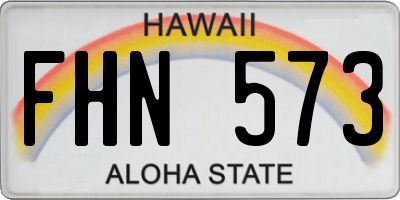 HI license plate FHN573