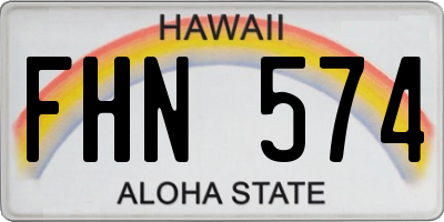HI license plate FHN574