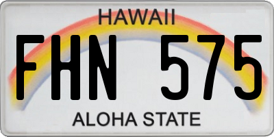 HI license plate FHN575