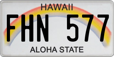 HI license plate FHN577