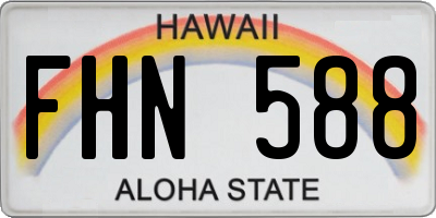 HI license plate FHN588