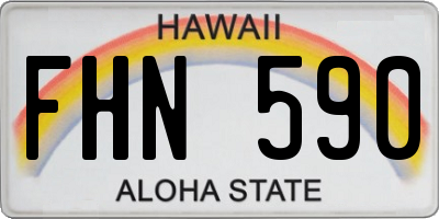 HI license plate FHN590