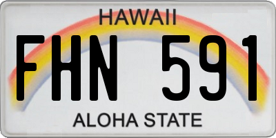 HI license plate FHN591