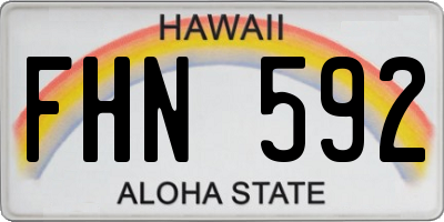 HI license plate FHN592