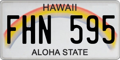 HI license plate FHN595