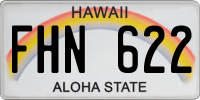 HI license plate FHN622