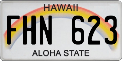 HI license plate FHN623