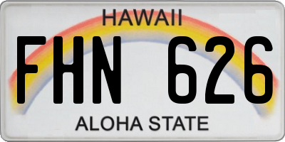 HI license plate FHN626