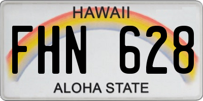 HI license plate FHN628