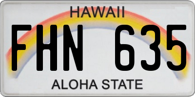 HI license plate FHN635
