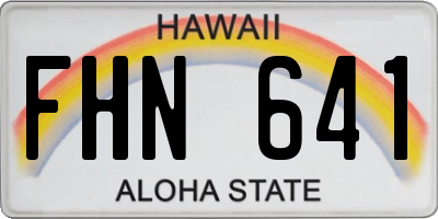 HI license plate FHN641