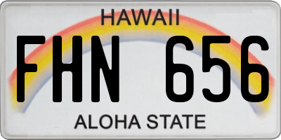 HI license plate FHN656