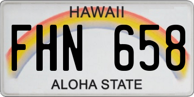 HI license plate FHN658