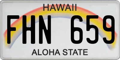 HI license plate FHN659