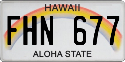 HI license plate FHN677
