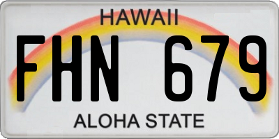 HI license plate FHN679