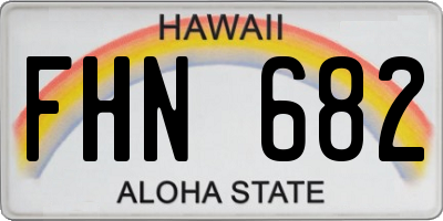 HI license plate FHN682