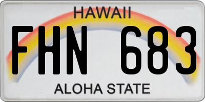 HI license plate FHN683