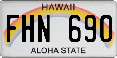 HI license plate FHN690
