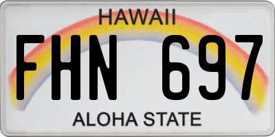 HI license plate FHN697