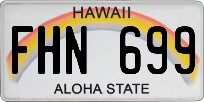 HI license plate FHN699