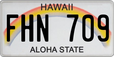 HI license plate FHN709