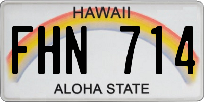 HI license plate FHN714