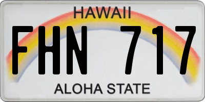HI license plate FHN717