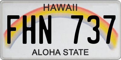 HI license plate FHN737