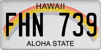 HI license plate FHN739