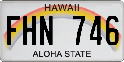 HI license plate FHN746