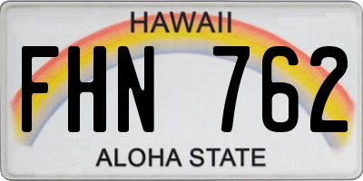 HI license plate FHN762