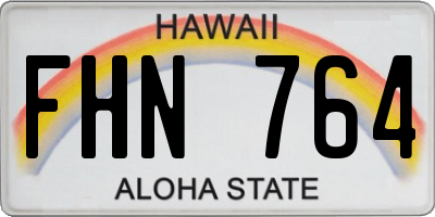 HI license plate FHN764