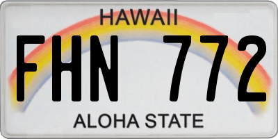 HI license plate FHN772
