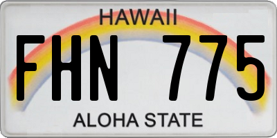 HI license plate FHN775